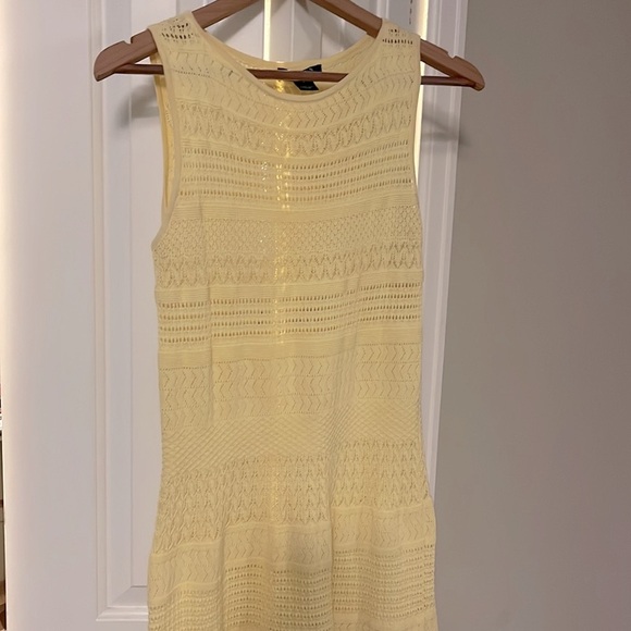 Ralph Lauren Yellow Dress Perfect For Graduation! Size Small Open Knit Tank - Picture 2 of 8